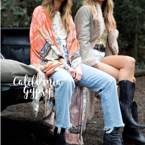 Gypsy Flamingo Boho Duster Kimono - Picture 3 of 9